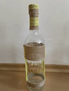 Nádoby - Dekoračná fľaša k narodeninám - 14220063_