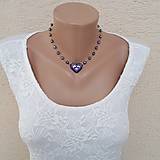 Náhrdelníky - Večný cit-perlový náhrdelník so srdiečkom - 14223342_