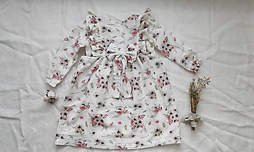Detské oblečenie - Detské mušelínové šaty Lastovička - 40+ farieb (čerešňové kvety) - 14222491_