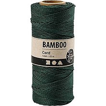 Galantéria - Točený bambusový špagát - 65 m / rôzne farby CCH50348 (Zelená) - 14220663_