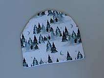 Čiapky, čelenky, klobúky - Zima v lese biela čiapka, nákrčník alebo set - 14228546_