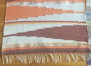 Úžitkový textil - Oranžovo-bordový s postupným vzorom - 14227071_