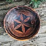Nádoby - Orechová miska - Kvet života - Flower of life bowl - 14226822_