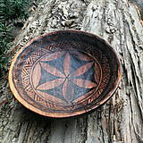 Nádoby - Orechová miska - Kvet života - Flower of life bowl - 14226839_