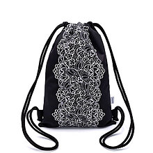 Batohy - Softshellovo-koženkový ruksak BLACK LACE - 14227649_