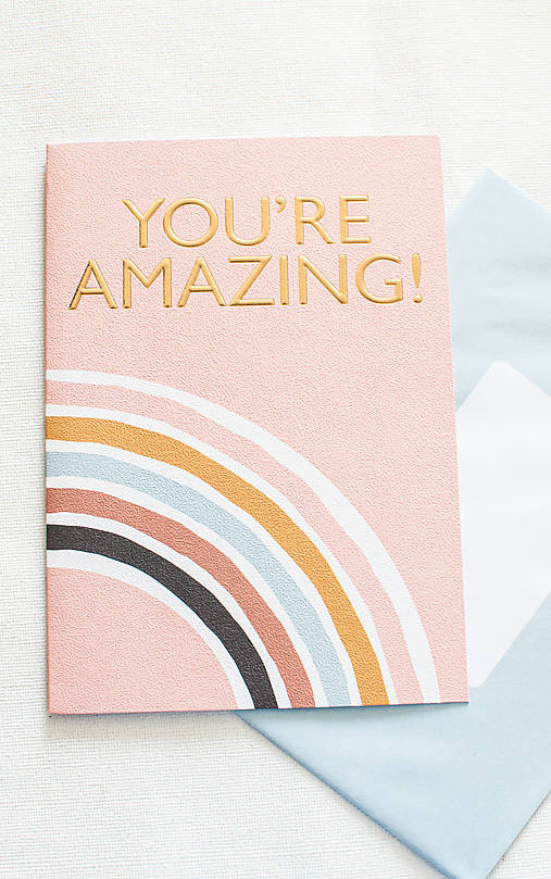 Papier - Otvárací pozdrav - "You´re amazing!" - 14226985_