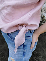 Topy, tričká, tielka - Ľanový top s uzlíkom - ALKA (iná zo vzorkovníka) - 14228460_