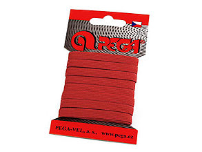 Galantéria - Farebná guma na bielizeň na karte 6,6 mm (8506 červená karmínová) - 14224938_