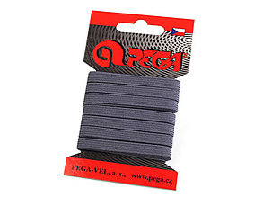 Galantéria - Farebná guma na bielizeň na karte 6,6 mm (4006 šedá) - 14224948_