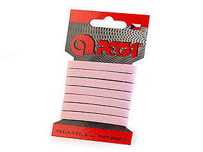 Galantéria - Farebná guma na bielizeň na karte 6,6 mm (1402 ružová) - 14224958_