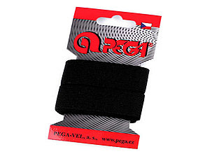 Galantéria - Farebná hladká guma na karte 20 mm (7001 čierna) - 14225926_