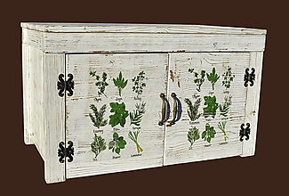 Nábytok - Botník drevený bylinkový - 14227704_