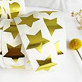 Papier - papierové nálepky Zlaté hviezdičky - 14230101_