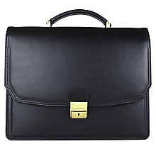 Pánske tašky - Luxusná kožená aktovka v matnej čiernej farbe - 14230432_