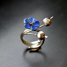 Prstene - Prsten kvitnúci ľan s kapsulami - 14228820_