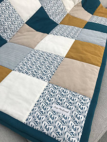 Úžitkový textil - Na mieru robený patchwork prehoz na sedačku - 14229612_