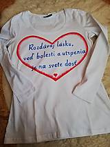 Topy, tričká, tielka - Dámske maľované tričko - 14229158_