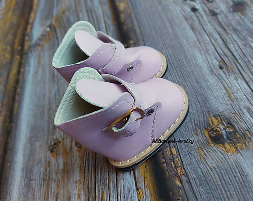 Čižmy s prackou ružové