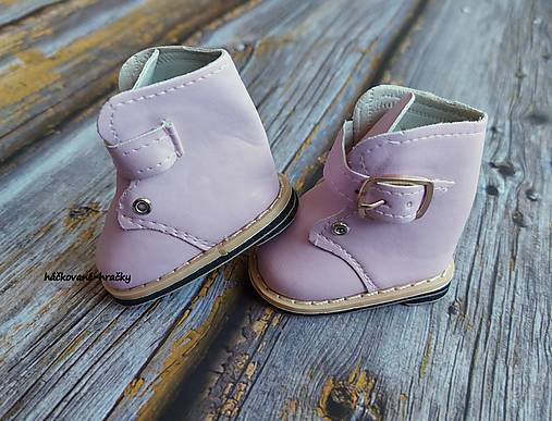 Čižmy s prackou ružové