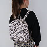 Batohy - Baxie handmade LEO ruksak, batoh leopardí vzor - 14236971_
