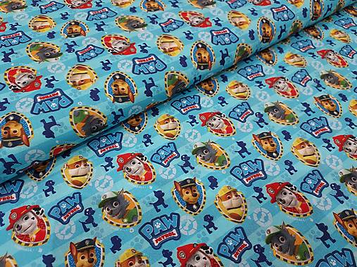 Textil - Látka Labková patrola/modrá (Modrá) - 14240393_