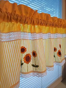 Úžitkový textil - Bavlnené žlté záclonky na chalupu - 14240020_