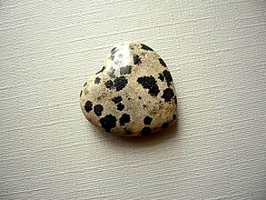 Minerály - Vrt. srdíčko 20 mm - jaspis dalmatin, č.4f - 14240215_