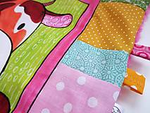 Detský textil - Detský dekoračný vankúšik (Kravička) - 14244477_