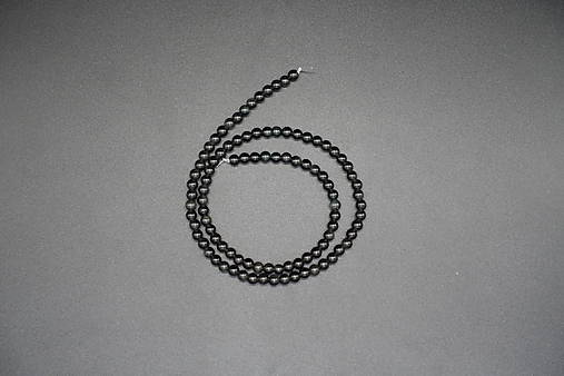 Minerály - Obsidián čierny 4-6-8-10-12 (102ks (4mm)) - 14242387_