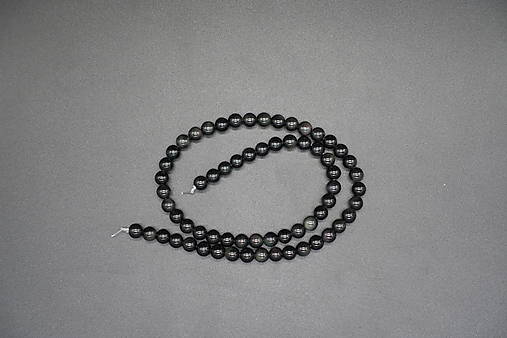 Minerály - Obsidián čierny 4-6-8-10-12 (68ks (6mm)) - 14242389_