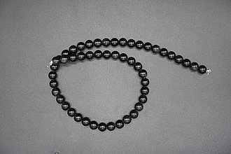 Minerály - Obsidián čierny 4-6-8-10-12 (49ks (8mm)) - 14242399_