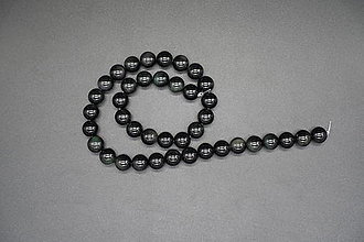 Minerály - Obsidián čierny 4-6-8-10-12 (41ks (10mm)) - 14242401_