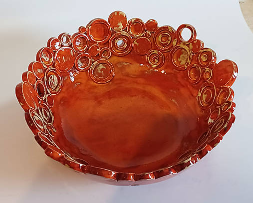 Nádoby - Keramická misa červená - 14242956_