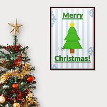 Grafika - Vianočná grafika cartoon (vianočný stromček 2) - 14245090_