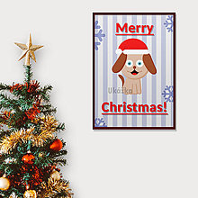 Grafika - Vianočná grafika cartoon (psík) - 14245288_
