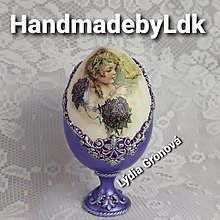 Dekorácie - Vajíčko so stojanom - Vintage fialové - 14247037_