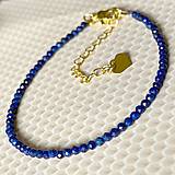 Náramky - Elegant Lapis Lazuli Bracelet / Náramok brúsený lazurit - 14246468_