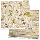 Papier - Scrapbook papier Grapes and mushrooms Paper Sheet 30,5x30,5 cm - 14248522_