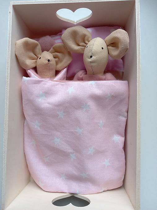 Hračky - Myšky v postieľke - 14247414_