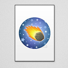 Dobrý obchod - Čo vesmírom lieta - kruhová grafika (asteroid) - 14246182_