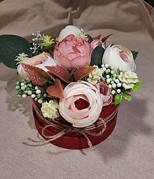 Dekorácie - Flower box (pinky) - 14249068_