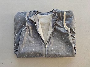 Detský textil - VLNIENKA Spací vak pre deti a bábätká 100% MERINO Top XS/S/M/L/XL/XXL Hviezdičky grey - 14252233_