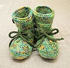 Detské topánky - Zelené papučky - 14251638_