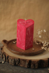 Sviečky - Sviečka ♥SRDCE♥ 1/2 (biele srdce s ružovou) - 14250004_