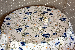 Úžitkový textil - Obrus. Biely s nevädzou a margarétkou. - 14250469_