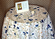 Úžitkový textil - Obrus. Biely s nevädzou a margarétkou. - 14250470_