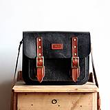 Pánske tašky - 50% Zľava!!! Pánska kožená messenger brašňa *Black&Brown* - 14253083_
