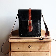 Pánske tašky - Pánska kožená taška *Black&Brown* - 14253030_