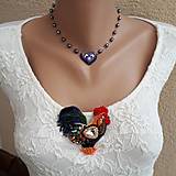 Náhrdelníky - Večný cit-perlový náhrdelník so srdiečkom - 14253259_
