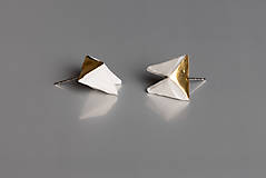 Iné šperky - origami (trojuholník naušky) - 14253190_